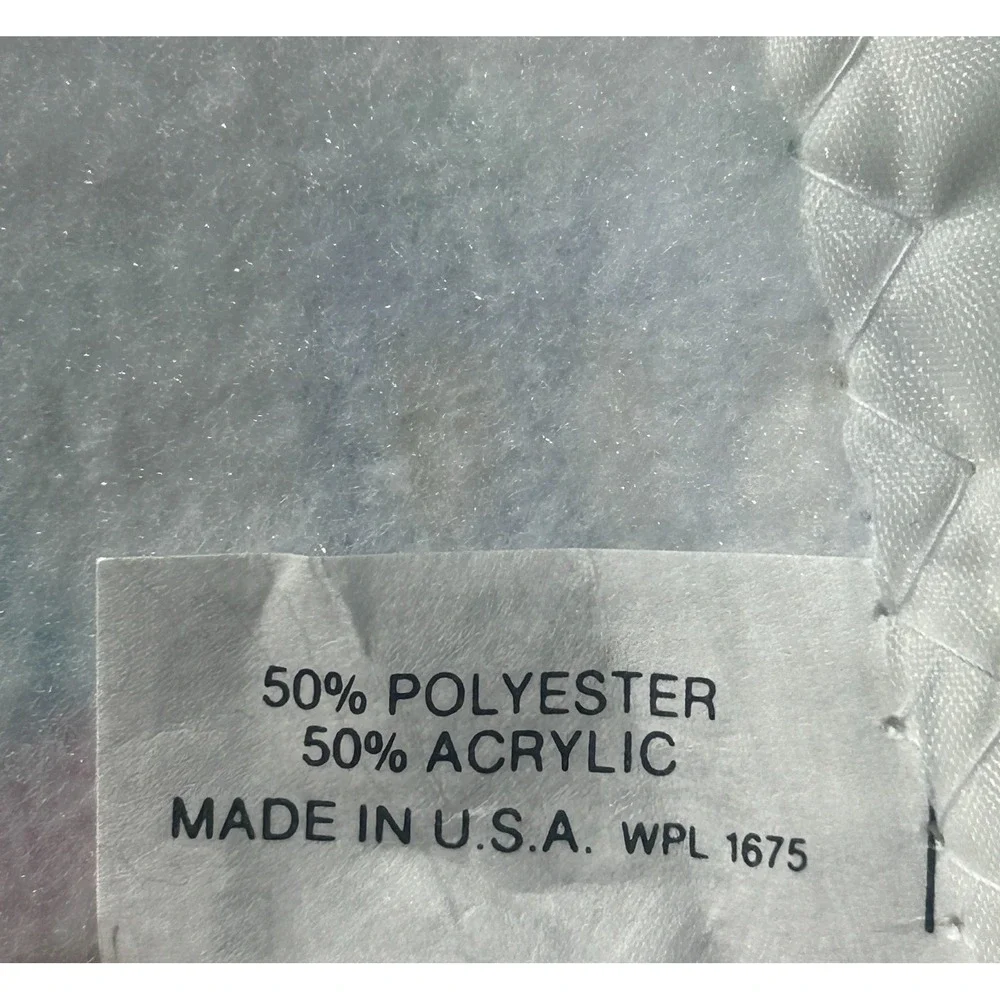 Vintage‎ 1987 Baby Blanket Rocking Horse Soft Care Large Satin Trim White Pink